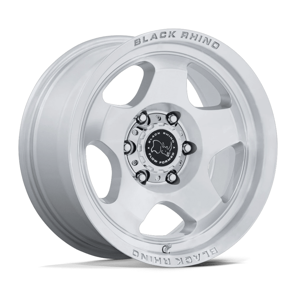 Black Rhino Hard Alloys BR031 SOL 17x8 ET20 5x110 Gloss Silver w/ Machined Face