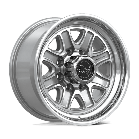 Black Rhino Hard Alloys BR032 ECHO 18x9 ET12 8x180 Gloss Silver w/ Machined Face