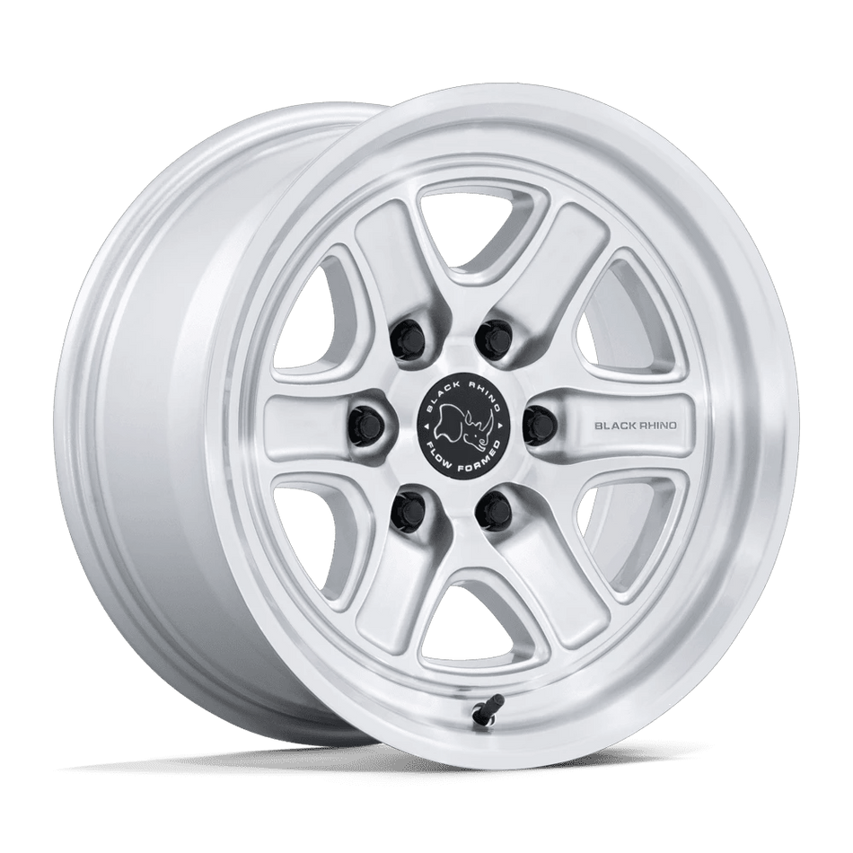 Black Rhino Hard Alloys BR032 ECHO 17x8.5 ET25 6x135 Gloss Silver w/ Machined Face