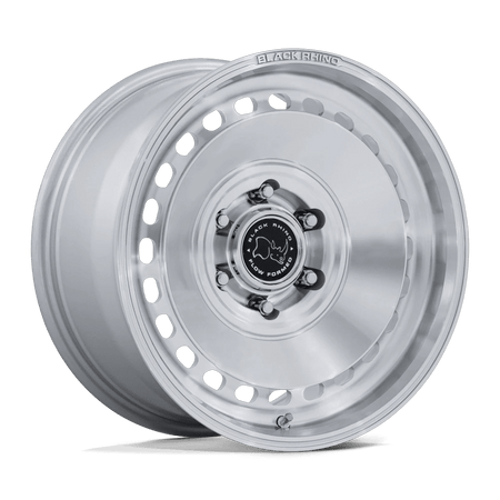 Black Rhino Hard Alloys BR036 BASIN 17x8 ET32 6x139.7 Gloss Silver w/ Machined Face