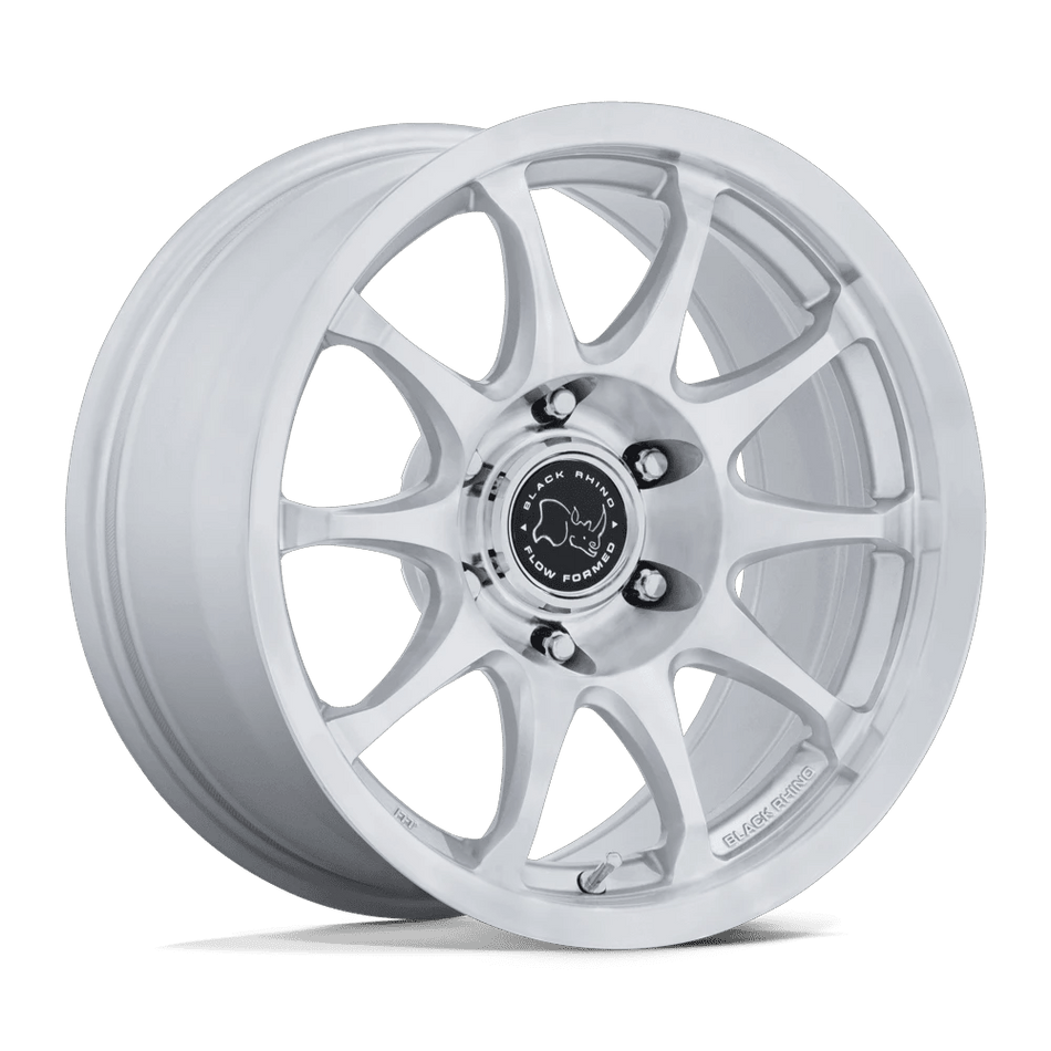 Black Rhino Hard Alloys BR038 RONIN 17x8.5 ET0 6x139.7 Gloss Silver w/ Machined Face