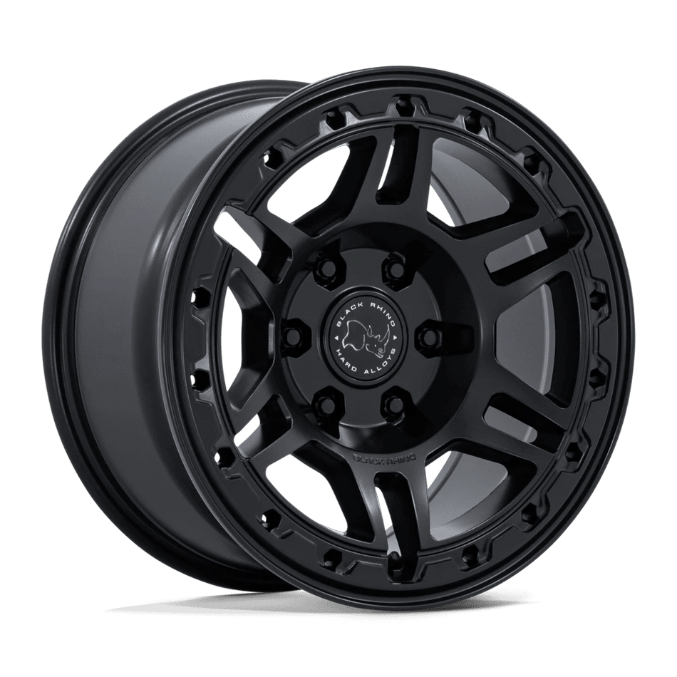 Black Rhino Hard Alloys BR039 VANGUARD 17x8.5 ET0 6x130 Matte Black
