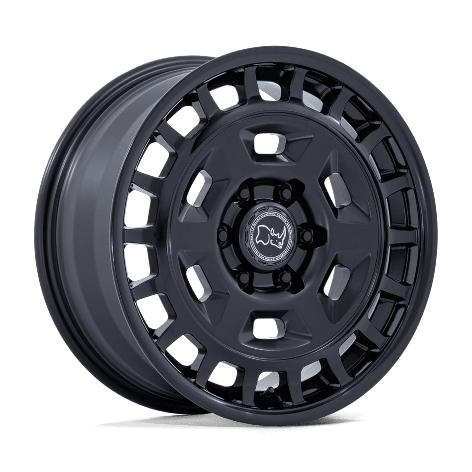Black Rhino Hard Alloys BR405 ROVER 17x8 ET32 6x139.7 Matte Black w/ Gloss Black Lip