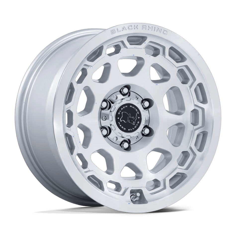 Black Rhino Hard Alloys BR026 CONGO 17x8.5 ET35 5x127 Gloss Silver w/ Machined Face