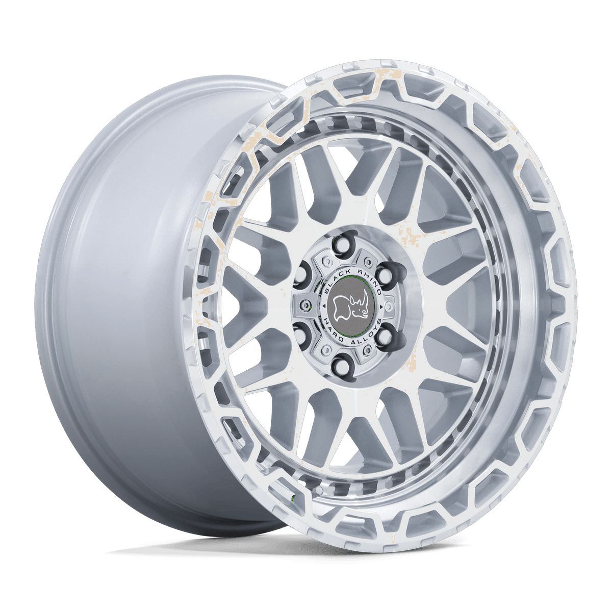 Black Rhino Hard Alloys HOLCOMB 17x9.5 ET-12 6x139.7 Gloss Silver w/ Mirror Cut Face