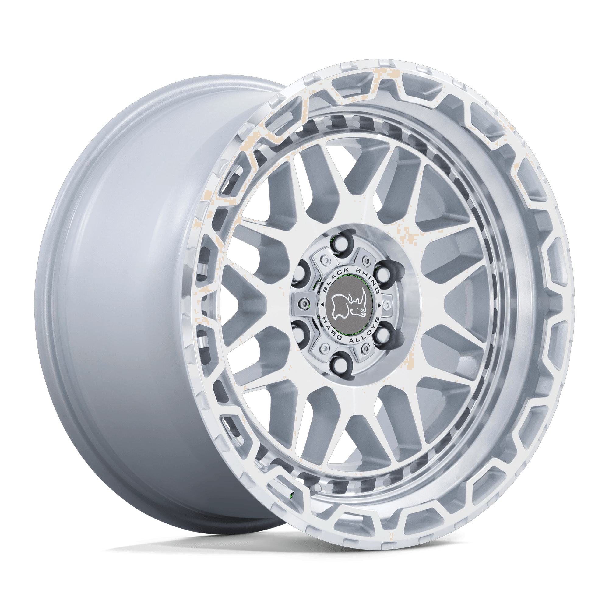 Black Rhino Hard Alloys HOLCOMB 17x9.5 ET12 6x135 Gloss Silver w/ Mirror Cut Face