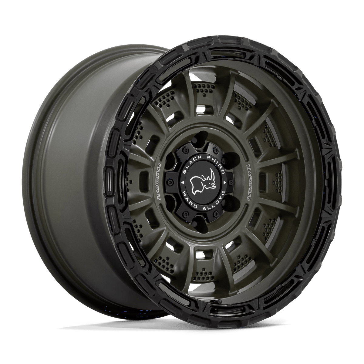Black Rhino Hard Alloys LEGION 20x10 ET-18 5x127 Olive Drab Green w/ Black Lip