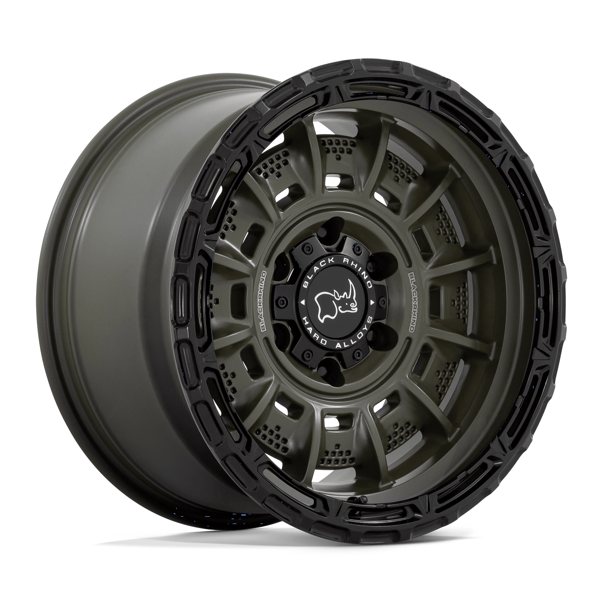 Black Rhino Hard Alloys LEGION 20x10 ET-18 8x180 Olive Drab Green w/ Black Lip