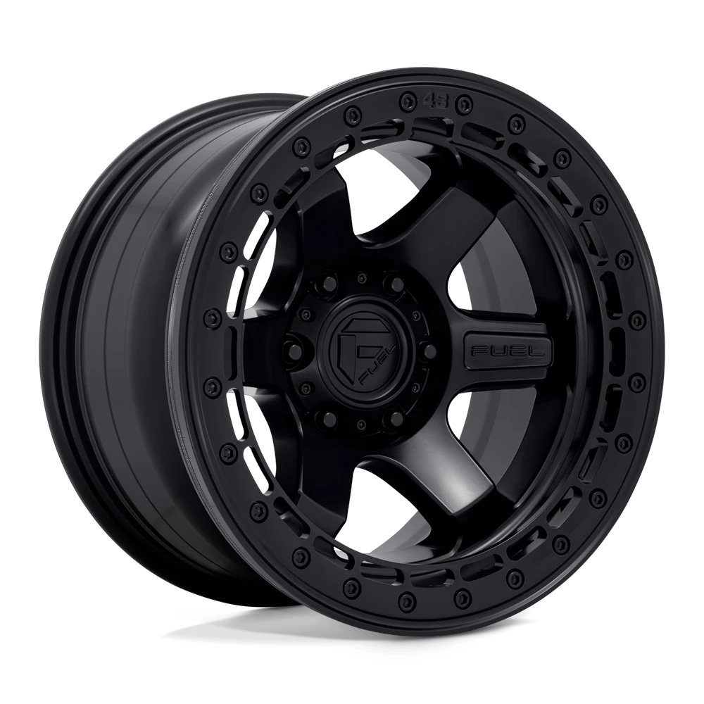 Fuel 1PC D122 BLOCK BEADLOCK 17x9 ET-15 6x139.7 Matte Black w/ Matte Black Ring