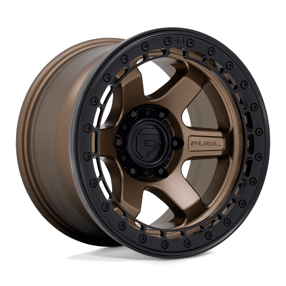 Fuel 1PC D124 BLOCK BEADLOCK 17x8.5 ET0 6x135 Matte Bronze w/ Matte Black Ring