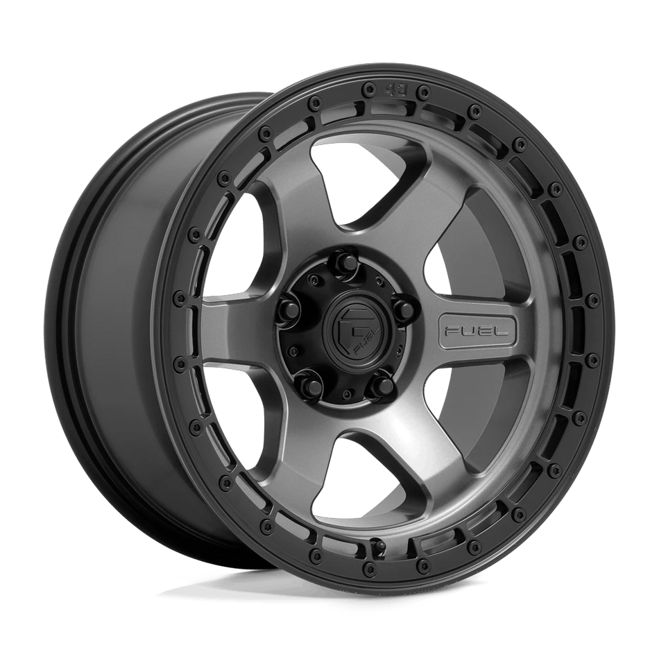 Fuel 1PC D752 BLOCK 18x9 ET20 6x114.3 Matte Gunmetal w/ Black Ring