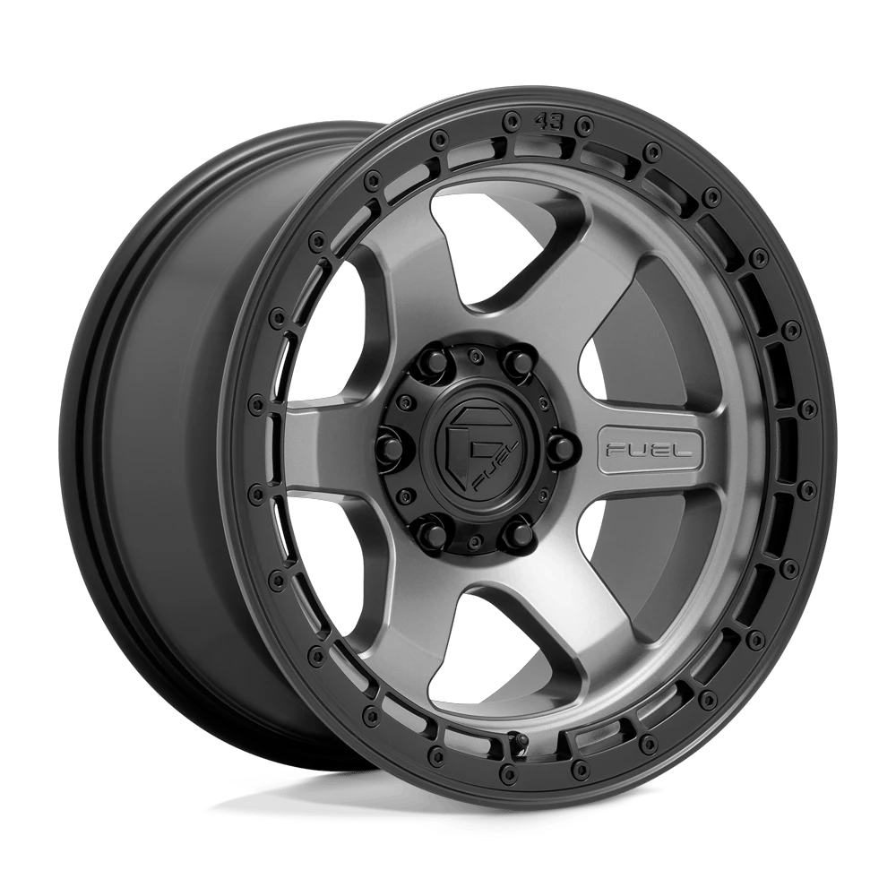 Fuel 1PC D752 BLOCK 17x9 ET1 6x114.3 Matte Gunmetal w/ Black Ring