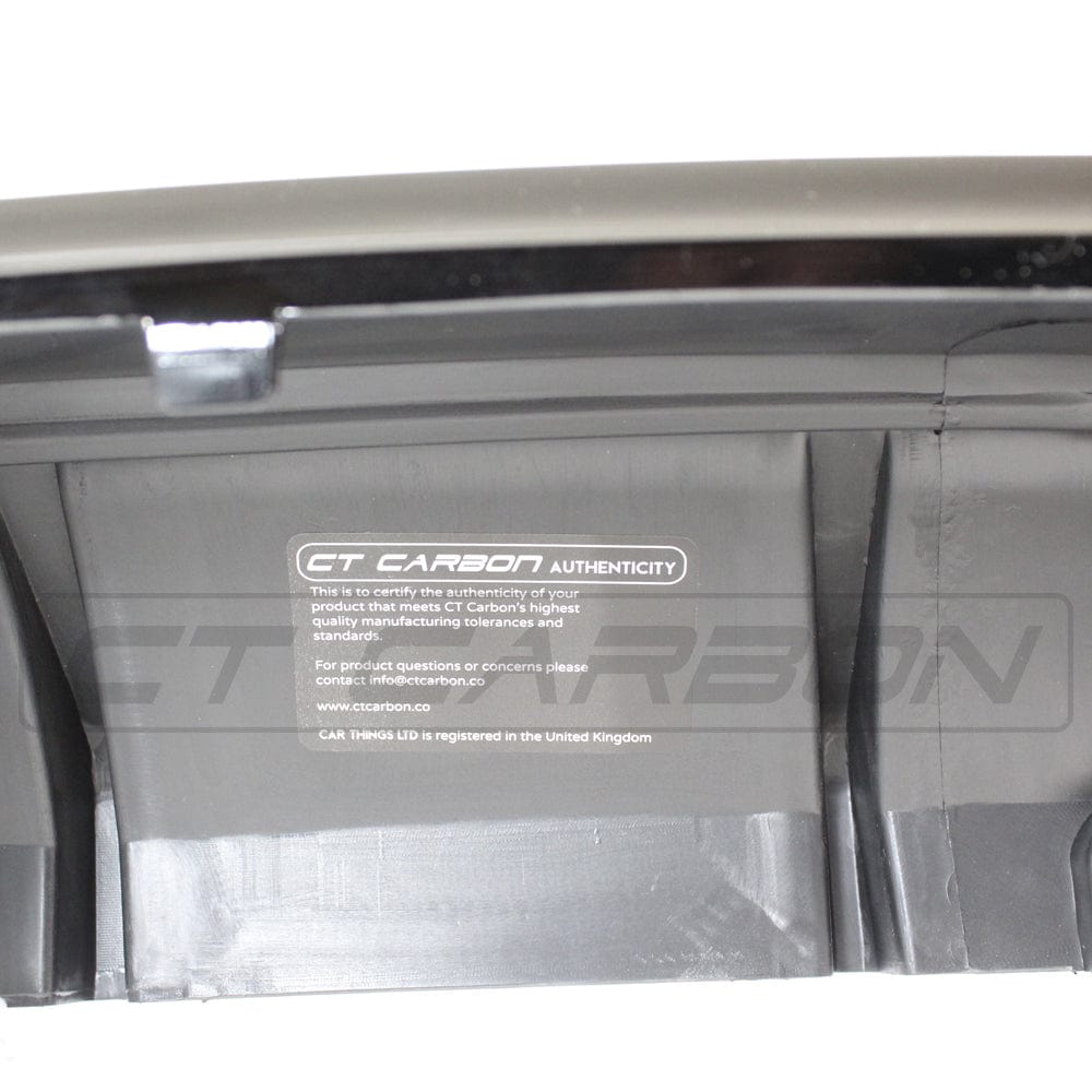 BLAK BY CT DIFFUSER BMW 2 SERIES F22/F23 GLOSS BLACK TWIN EXHAUST DIFFUSER - MP STYLE - BLAK BY CT CARBON