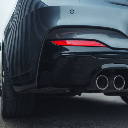 BLAK BY CT DIFFUSER BMW 2 SERIES F22/F23 GLOSS BLACK TWIN EXHAUST DIFFUSER - MP STYLE - BLAK BY CT CARBON