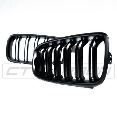 BLAK BY CT GRILLE BMW 3 SERIES F30 MATTE BLACK DOUBLE SLAT GRILLES