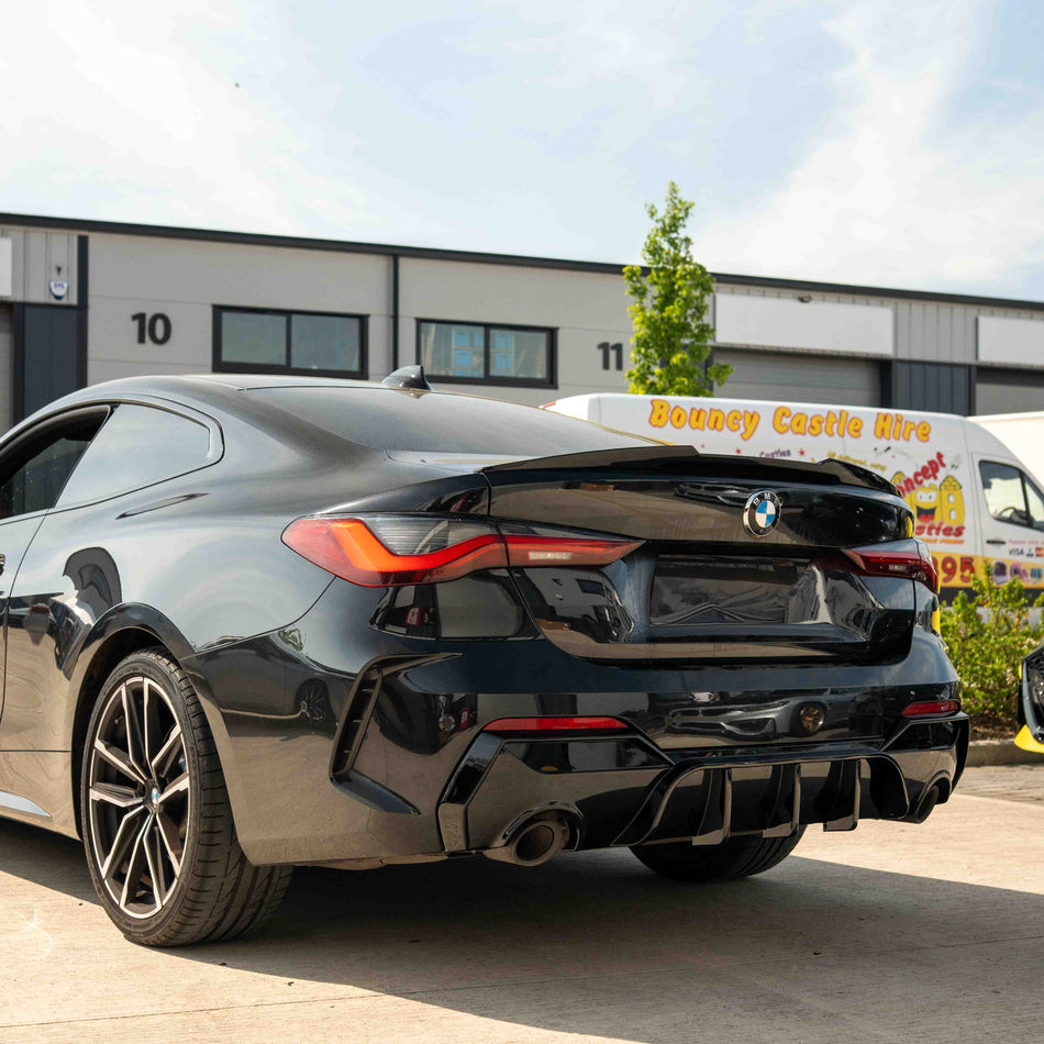 BMW 4 SERIES G22/G23 GLOSS BLACK ROUND TIP DIFFUSER