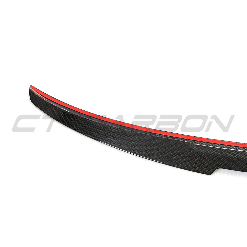 BMW 4 SERIES G26 & i4 CARBON FIBRE SPOILER - V STYLE-Spoiler-CT CARBON-CT Carbon - High-quality carbon fiber and gloss black aerodynamic parts for premium sports and luxury vehicles.