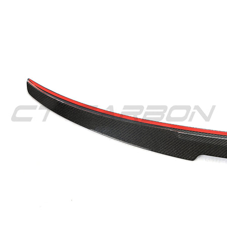 BMW 4 SERIES G26 & i4 CARBON FIBRE SPOILER - V STYLE-Spoiler-CT CARBON-CT Carbon - High-quality carbon fiber and gloss black aerodynamic parts for premium sports and luxury vehicles.
