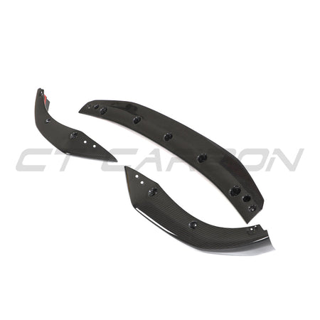 BMW 4 SERIES G26 & i4 PRE-PREG CARBON FIBRE SPLITTER - CT DESIGN-Splitter-CT CARBON-CT Carbon - High-quality carbon fiber and gloss black aerodynamic parts for premium sports and luxury vehicles.