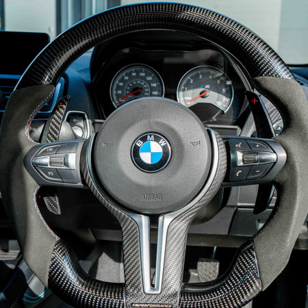 BMW CARBON FIBRE MAGNETIC SHIFTER PADDLES-Accessories-CT CARBON-CT Carbon - High-quality carbon fiber and gloss black aerodynamic parts for premium sports and luxury vehicles.