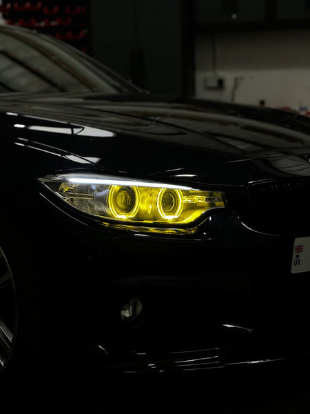 BMW F30/F31 3 SERIES PRE-LCI YELLOW XENON DRL MODULE SET (2012-2015)-DRL-CT CARBON-CT Carbon - High-quality carbon fiber and gloss black aerodynamic parts for premium sports and luxury vehicles.