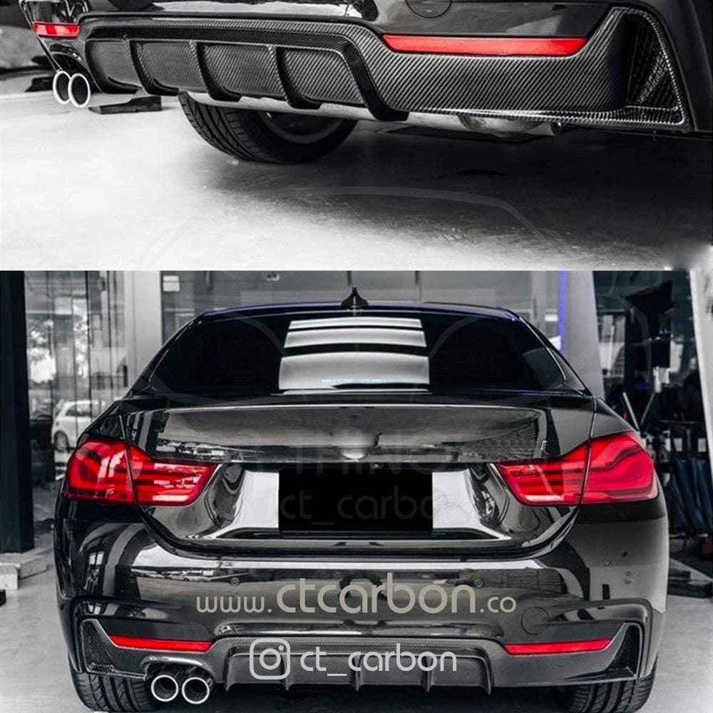 CT CARBON Splitter BMW F36 4 SERIES COUPE FULL CARBON FIBRE KIT - MP STYLE