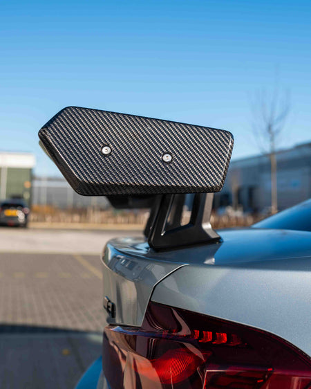 BMW F80 M3 & F30 3 SERIES CARBON FIBRE SWAN NECK WING - CT DESIGN-Spoiler-CT CARBON-CT Carbon - High-quality carbon fiber and gloss black aerodynamic parts for premium sports and luxury vehicles.