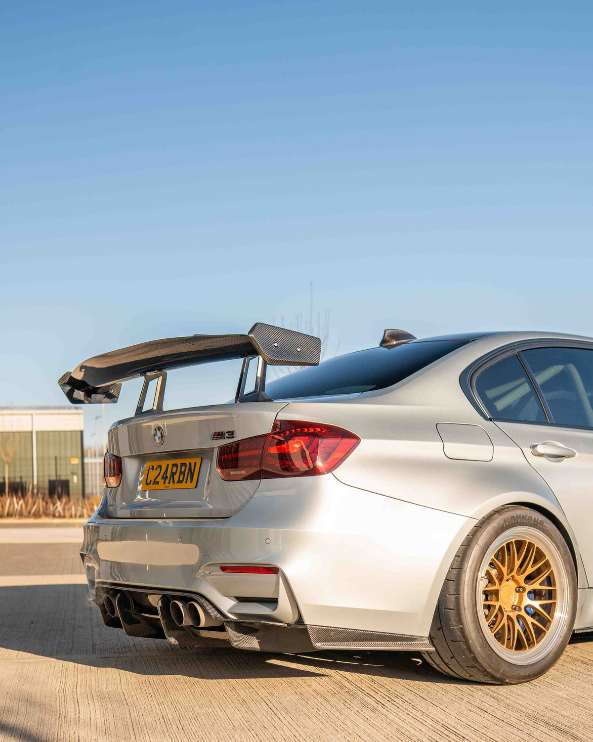 BMW F80 M3 & F30 3 SERIES CARBON FIBRE SWAN NECK WING - CT DESIGN-Spoiler-CT CARBON-CT Carbon - High-quality carbon fiber and gloss black aerodynamic parts for premium sports and luxury vehicles.