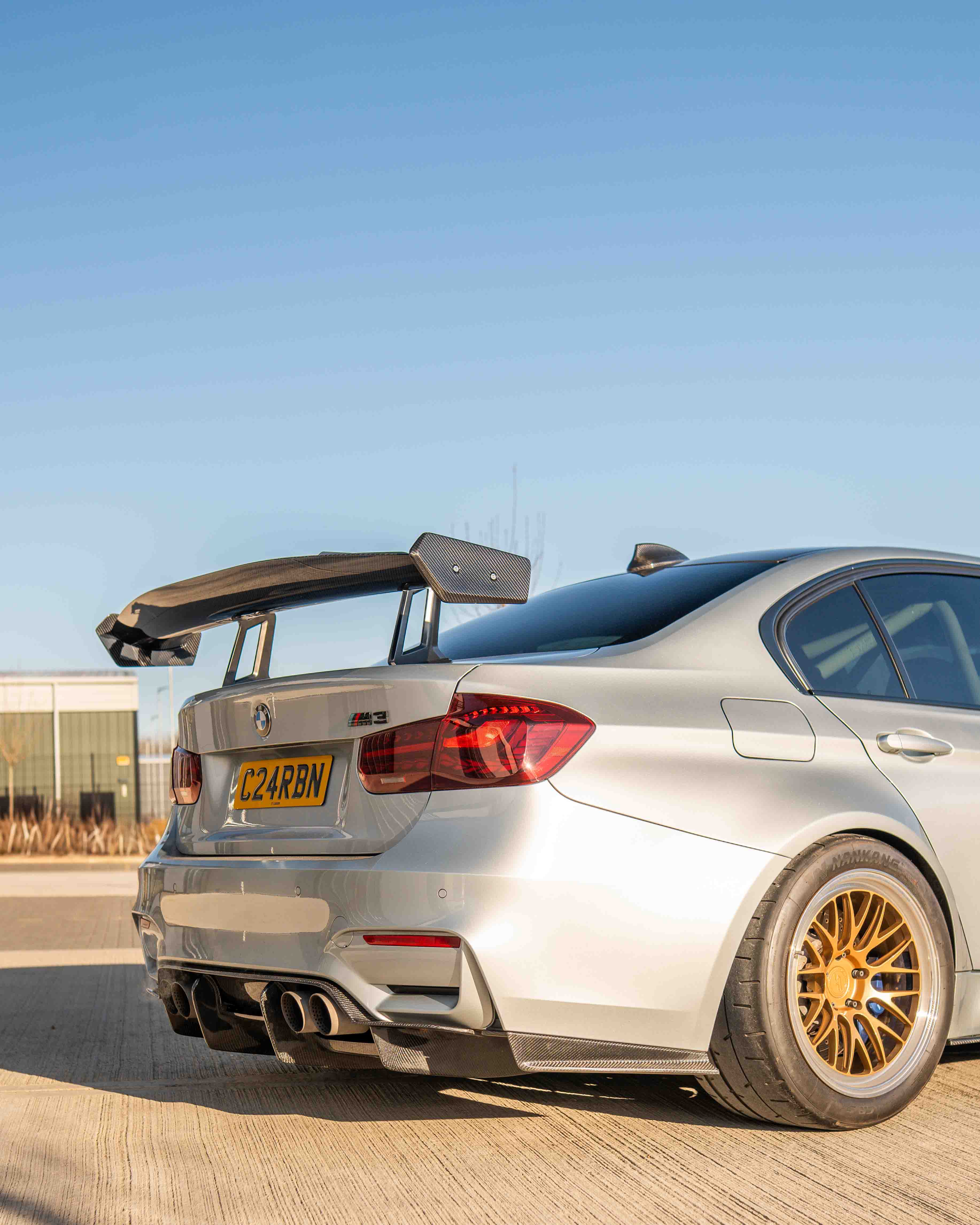 BMW F80 M3 & F30 3 SERIES CARBON FIBRE SWAN NECK WING - CT DESIGN-Spoiler-CT CARBON-CT Carbon - High-quality carbon fiber and gloss black aerodynamic parts for premium sports and luxury vehicles.