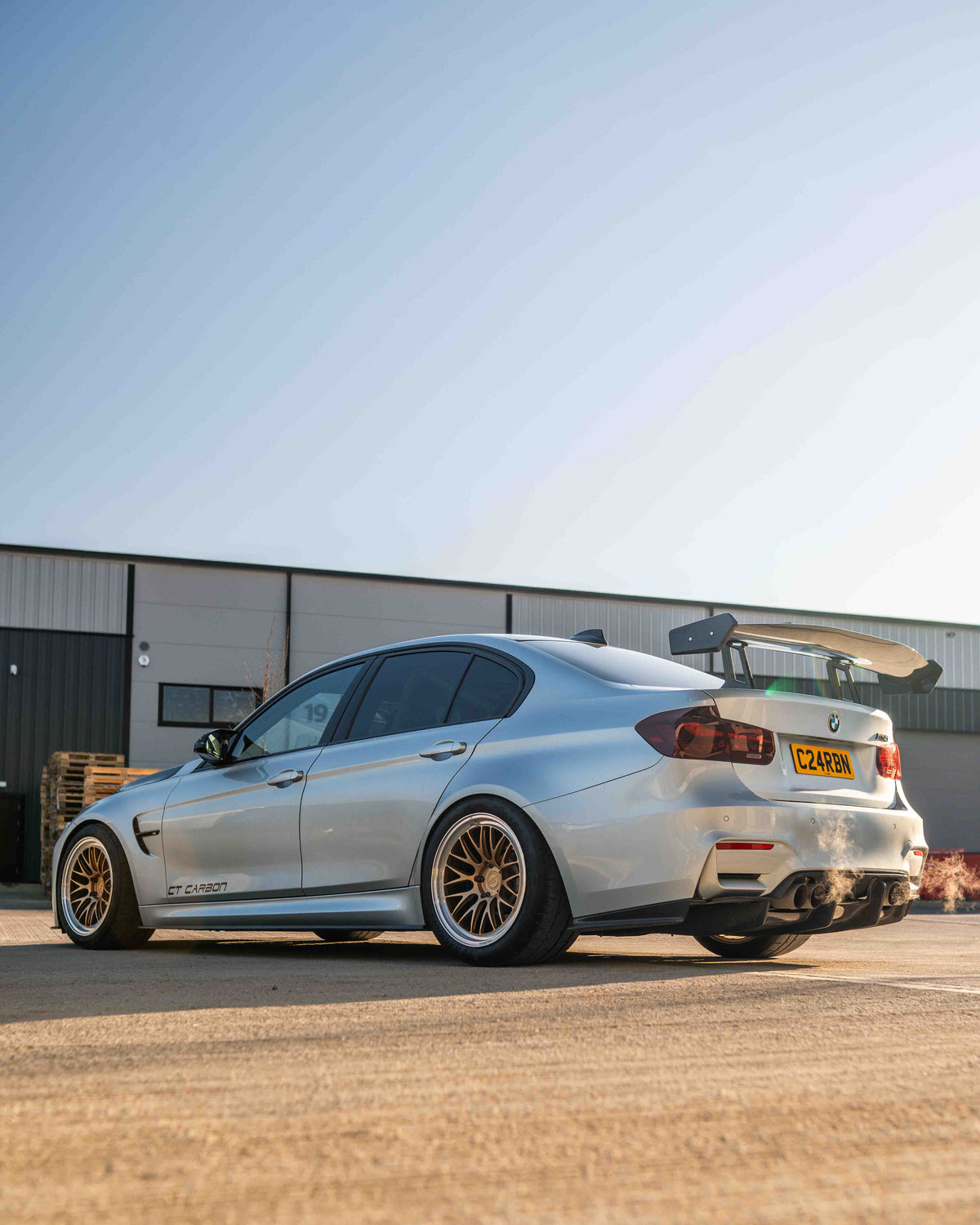 BMW F80 M3 & F30 3 SERIES CARBON FIBRE SWAN NECK WING - CT DESIGN-Spoiler-CT CARBON-CT Carbon - High-quality carbon fiber and gloss black aerodynamic parts for premium sports and luxury vehicles.