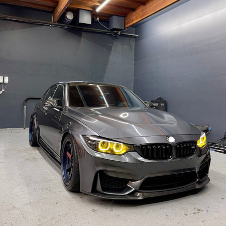 BMW F80/F82 M3/M4 PRE-LCI YELLOW XENON DRL MODULE SET (2014-2017)-DRL-CT CARBON-CT Carbon - High-quality carbon fiber and gloss black aerodynamic parts for premium sports and luxury vehicles.