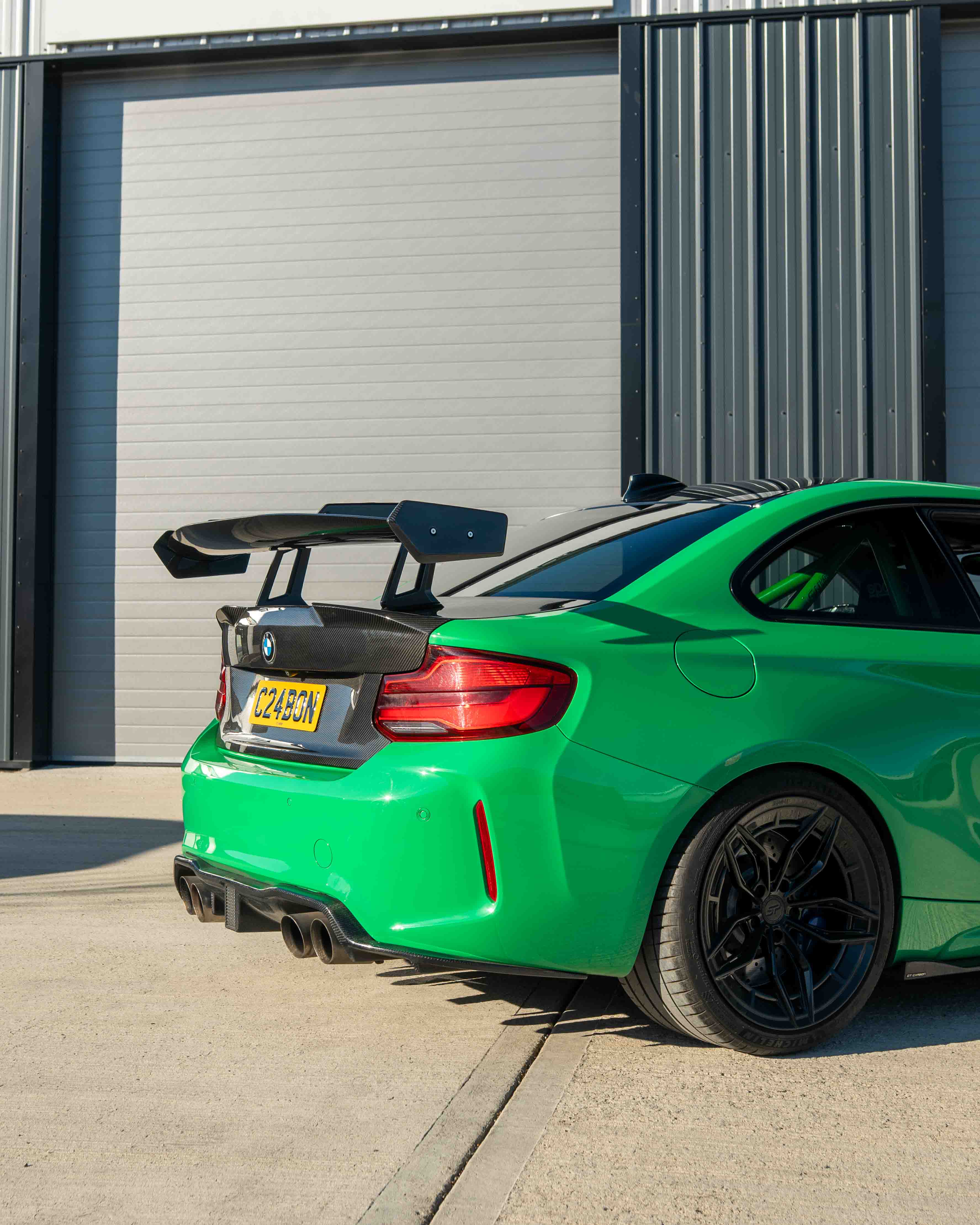 BMW F87 M2/M2C & F22 2 SERIES CARBON FIBRE SWAN NECK WING - CT DESIGN-Spoiler-CT CARBON-CT Carbon - High-quality carbon fiber and gloss black aerodynamic parts for premium sports and luxury vehicles.