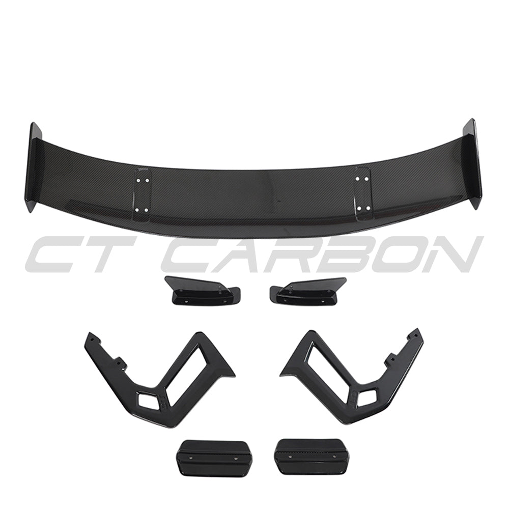 BMW G87 M2 & G42 2 SERIES CARBON FIBRE SWAN NECK WING - CT DESIGN-Spoiler-CT CARBON-CT Carbon - High-quality carbon fiber and gloss black aerodynamic parts for premium sports and luxury vehicles.