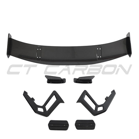 BMW G87 M2 & G42 2 SERIES CARBON FIBRE SWAN NECK WING - CT DESIGN-Spoiler-CT CARBON-CT Carbon - High-quality carbon fiber and gloss black aerodynamic parts for premium sports and luxury vehicles.