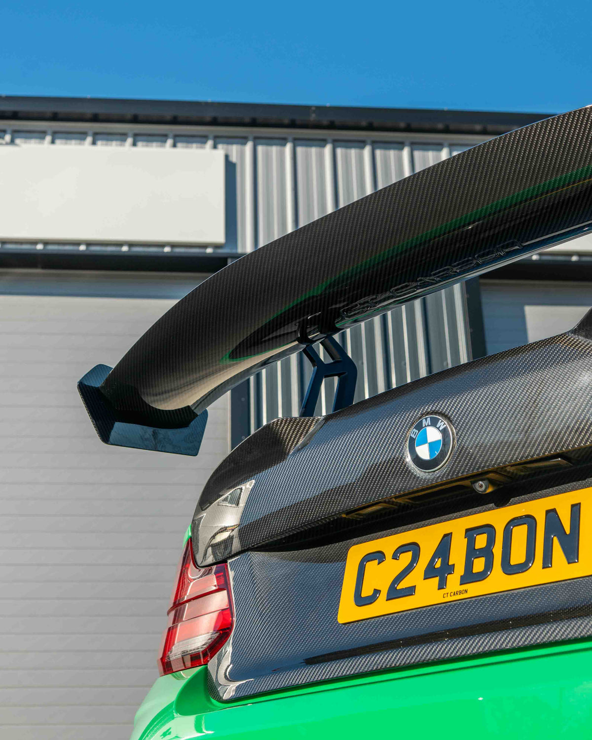 BMW F87 M2/M2C & F22 2 SERIES CARBON FIBRE SWAN NECK WING - CT DESIGN-Spoiler-CT CARBON-CT Carbon - High-quality carbon fiber and gloss black aerodynamic parts for premium sports and luxury vehicles.