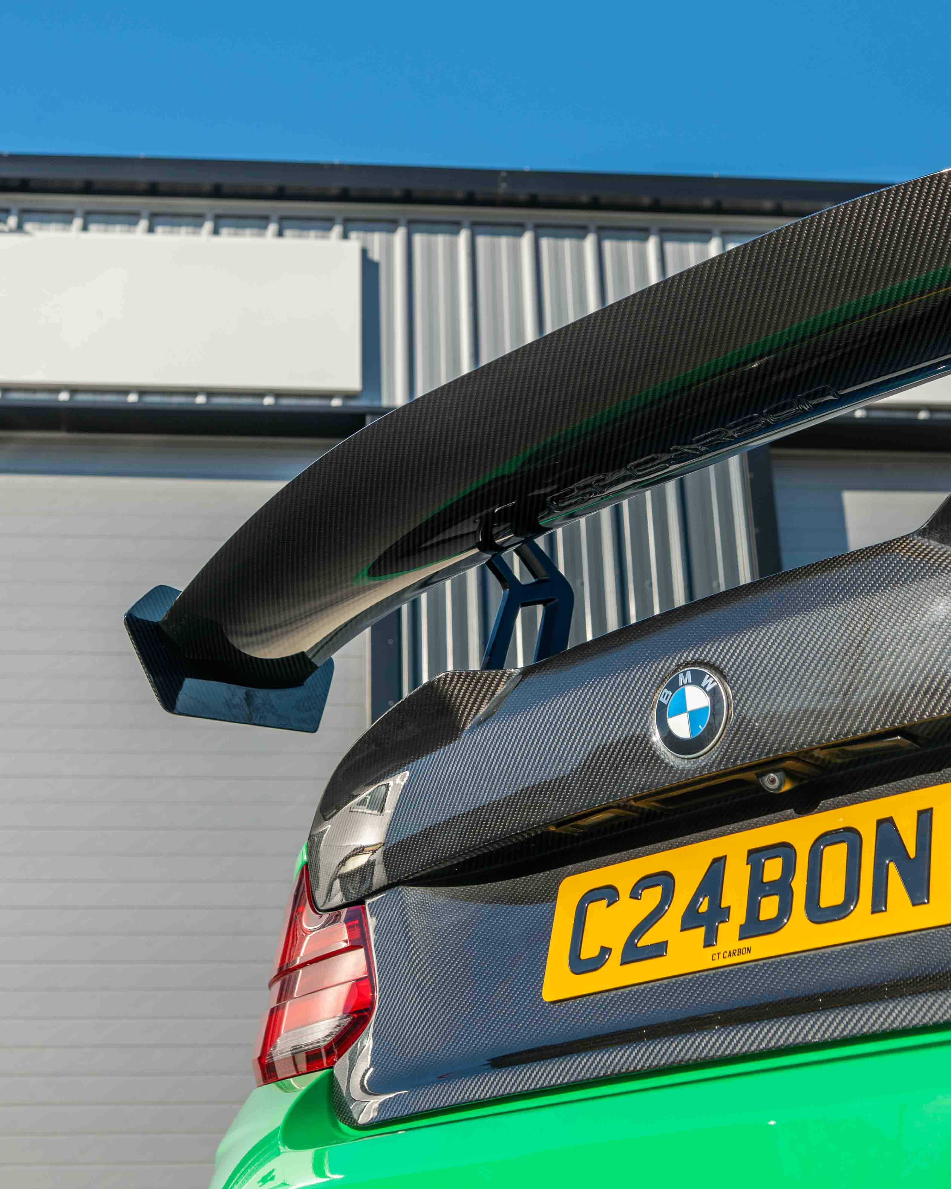 BMW F87 M2/M2C & F22 2 SERIES CARBON FIBRE SWAN NECK WING - CT DESIGN-Spoiler-CT CARBON-CT Carbon - High-quality carbon fiber and gloss black aerodynamic parts for premium sports and luxury vehicles.