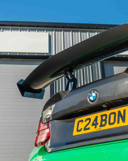 BMW F87 M2/M2C & F22 2 SERIES CARBON FIBRE SWAN NECK WING - CT DESIGN-Spoiler-CT CARBON-CT Carbon - High-quality carbon fiber and gloss black aerodynamic parts for premium sports and luxury vehicles.