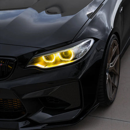 BMW F87 M2/M2C PRE-LCI YELLOW XENON DRL MODULE SET (2014-2018)-DRL-CT CARBON-CT Carbon - High-quality carbon fiber and gloss black aerodynamic parts for premium sports and luxury vehicles.