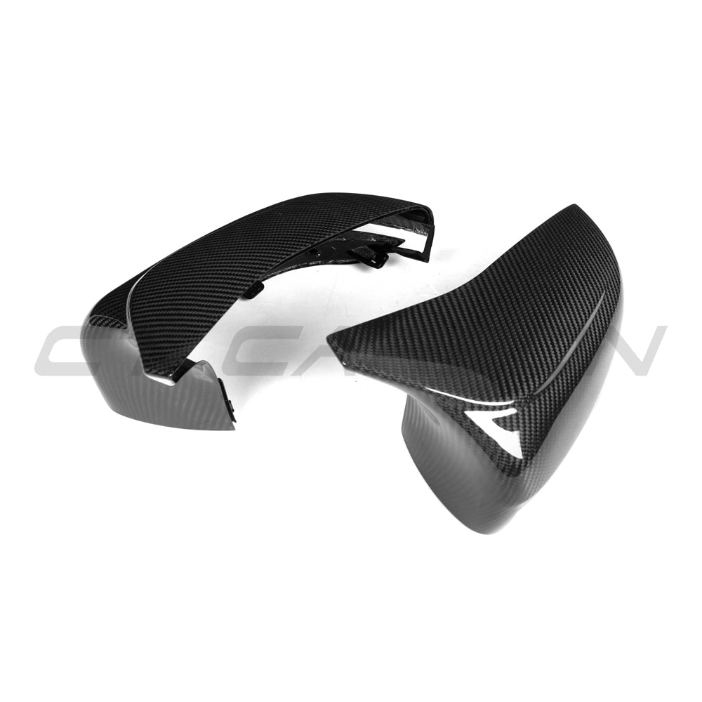 BMW F90 M5 2018-2023 PRE-PREG CARBON FIBRE MIRRORS (LHD ONLY)-Accessories-CT CARBON-CT Carbon - High-quality carbon fiber and gloss black aerodynamic parts for premium sports and luxury vehicles.