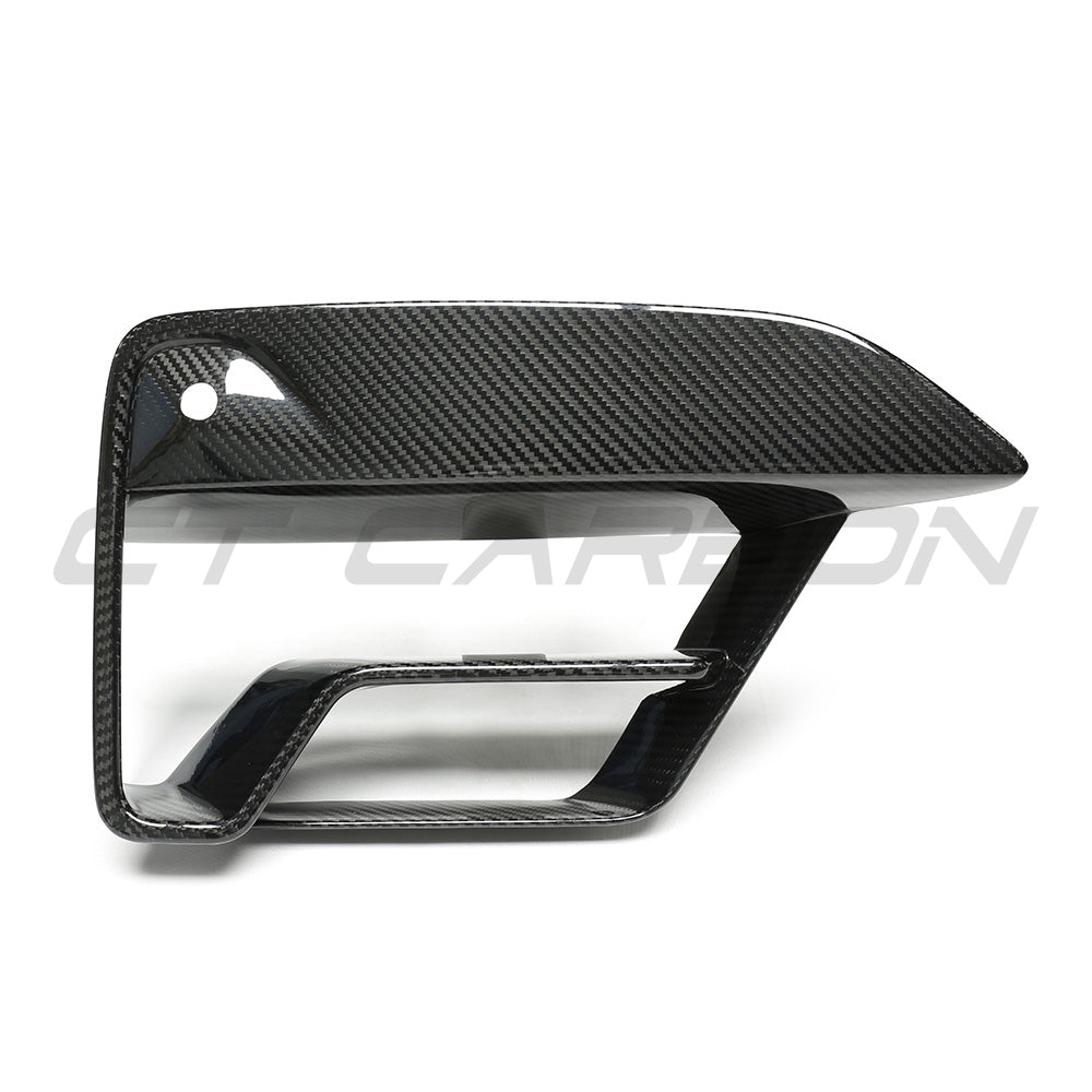 BMW F90 M5 2021+ LCI CARBON FIBRE BUMPER VENT COVERS-Grille-CT CARBON-CT Carbon - High-quality carbon fiber and gloss black aerodynamic parts for premium sports and luxury vehicles.