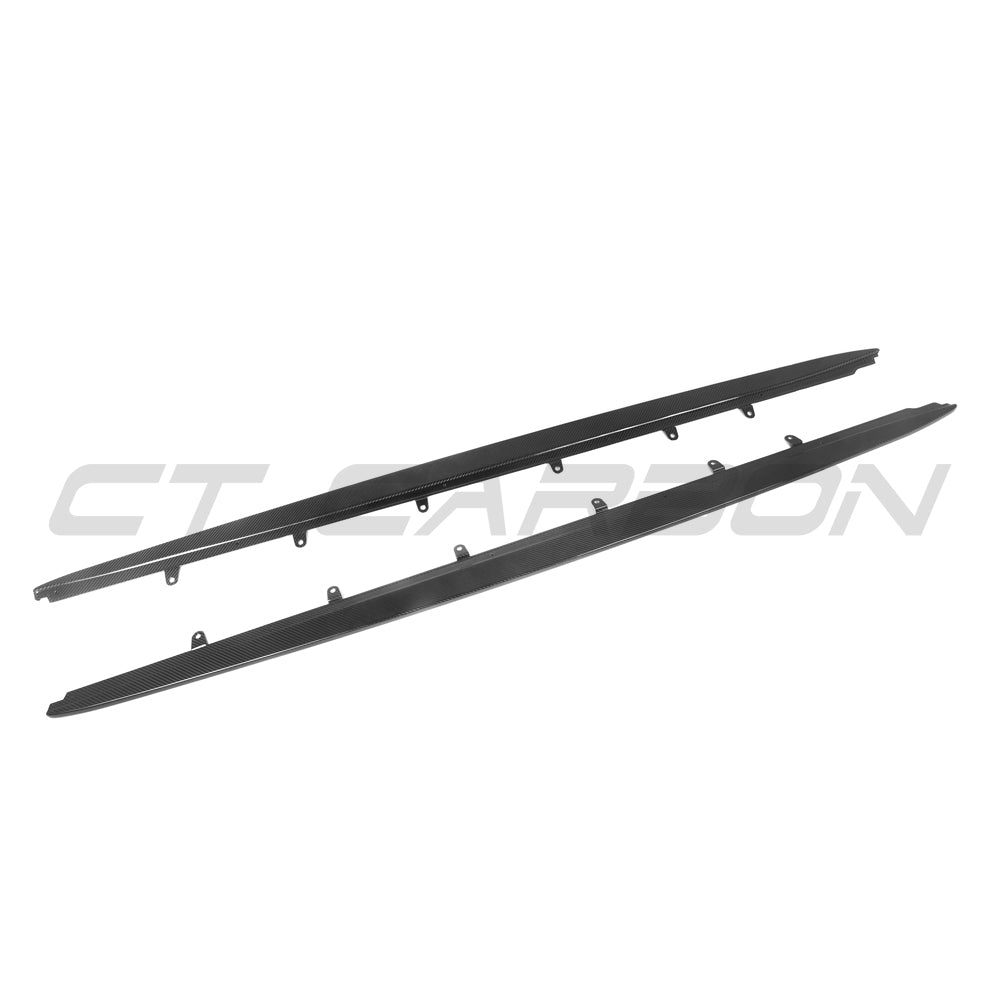 BMW F90 M5 & G30/G31 5 SERIES 2016-2024 PRE-PREG CARBON FIBRE SIDE SKIRTS-Side Skirts-CT CARBON-CT Carbon - High-quality carbon fiber and gloss black aerodynamic parts for premium sports and luxury vehicles.