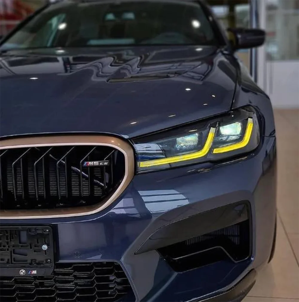BMW F90 M5 LCI YELLOW ADAPTIVE DRL MODULE SET (2021-2022)-Accessories-CT CARBON-CT Carbon - High-quality carbon fiber and gloss black aerodynamic parts for premium sports and luxury vehicles.