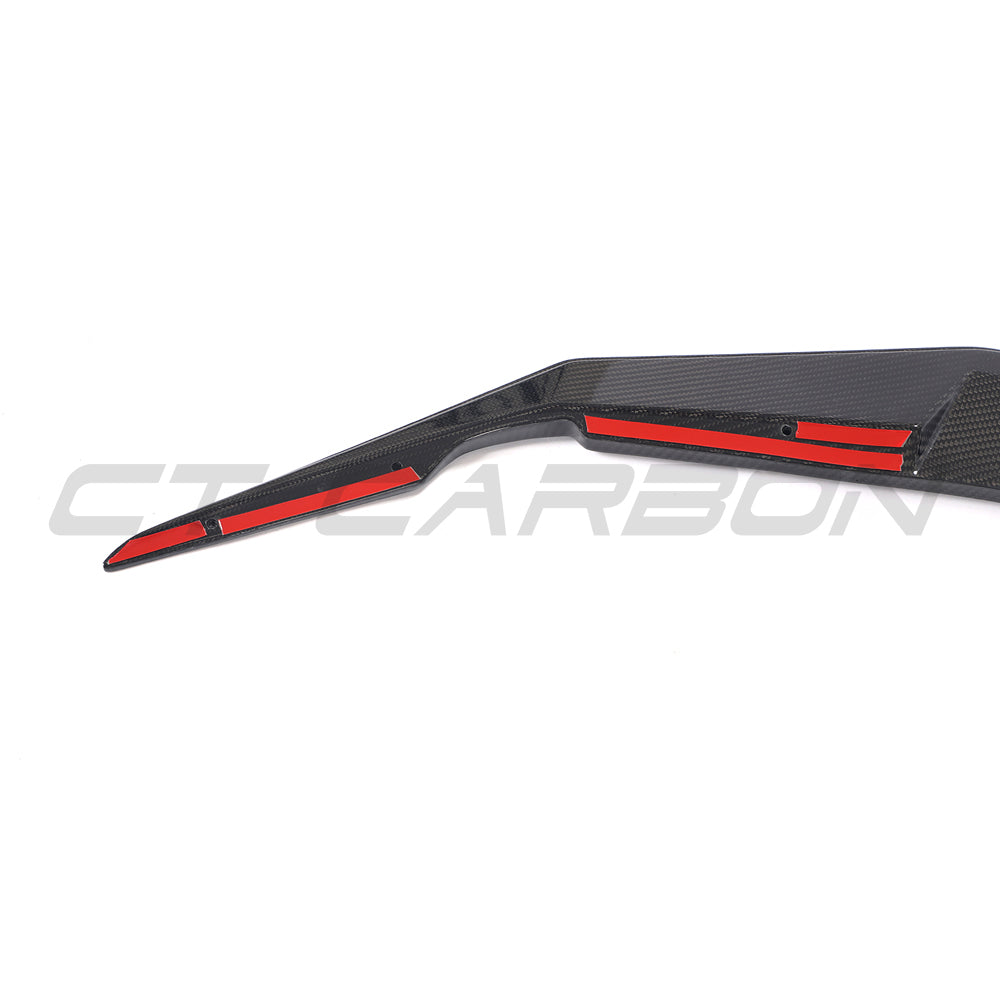 BMW F90 M5 & M5C LCI CARBON FIBRE SPLITTER - GTS-Splitter-CT CARBON-CT Carbon - High-quality carbon fiber and gloss black aerodynamic parts for premium sports and luxury vehicles.