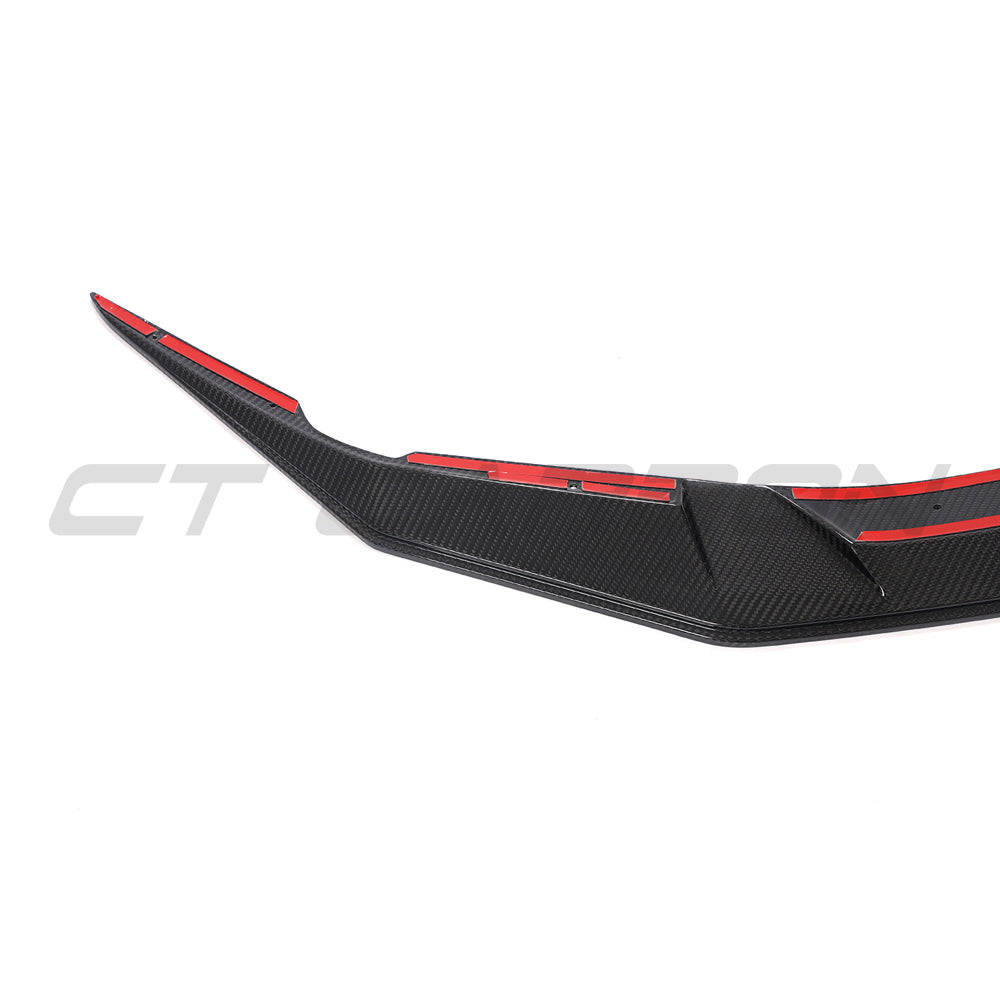BMW F90 M5 & M5C LCI CARBON FIBRE SPLITTER - GTS-Splitter-CT CARBON-CT Carbon - High-quality carbon fiber and gloss black aerodynamic parts for premium sports and luxury vehicles.