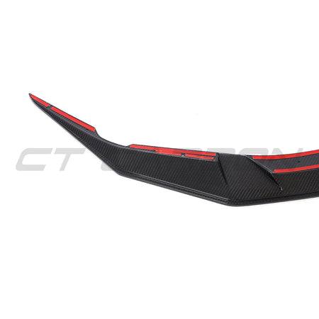 BMW F90 M5 & M5C LCI CARBON FIBRE SPLITTER - GTS-Splitter-CT CARBON-CT Carbon - High-quality carbon fiber and gloss black aerodynamic parts for premium sports and luxury vehicles.