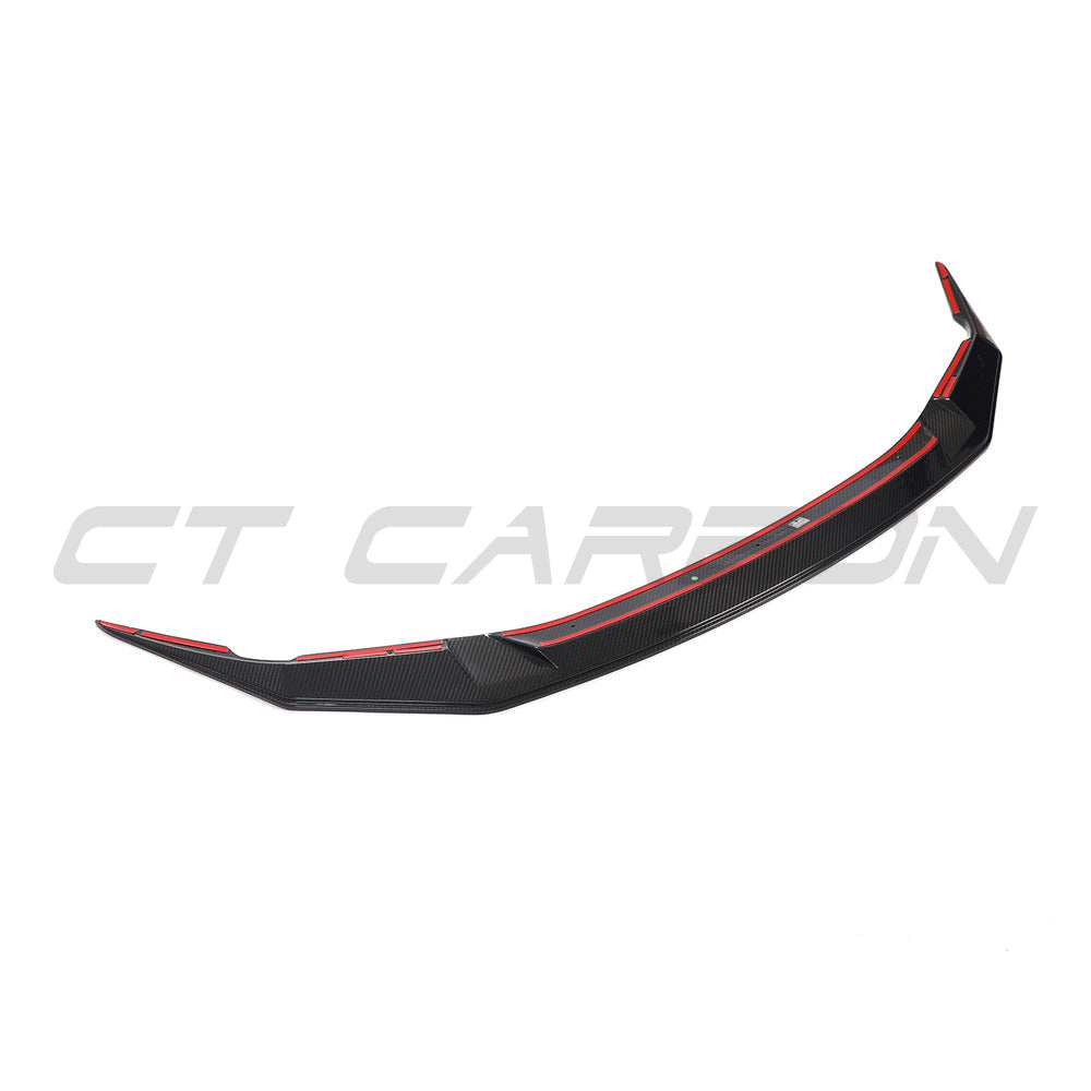 BMW F90 M5 & M5C LCI CARBON FIBRE SPLITTER - GTS-Splitter-CT CARBON-CT Carbon - High-quality carbon fiber and gloss black aerodynamic parts for premium sports and luxury vehicles.