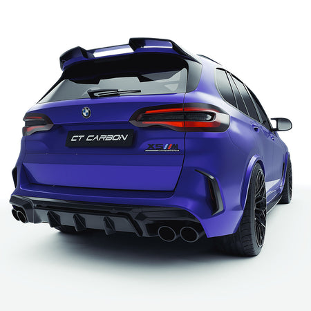BMW F95 X5M 2019-2022 (PRE-LCI) CARBON FIBRE FULL KIT - CT DESIGN-Kit-CT CARBON-CT Carbon - High-quality carbon fiber and gloss black aerodynamic parts for premium sports and luxury vehicles.