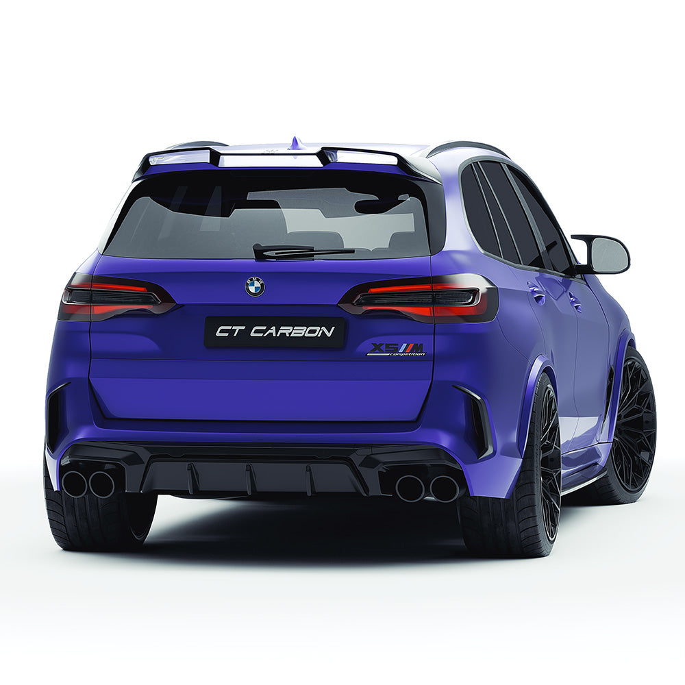BMW F95 X5M 2019-2022 (PRE-LCI) CARBON FIBRE FULL KIT - CT DESIGN-Kit-CT CARBON-CT Carbon - High-quality carbon fiber and gloss black aerodynamic parts for premium sports and luxury vehicles.
