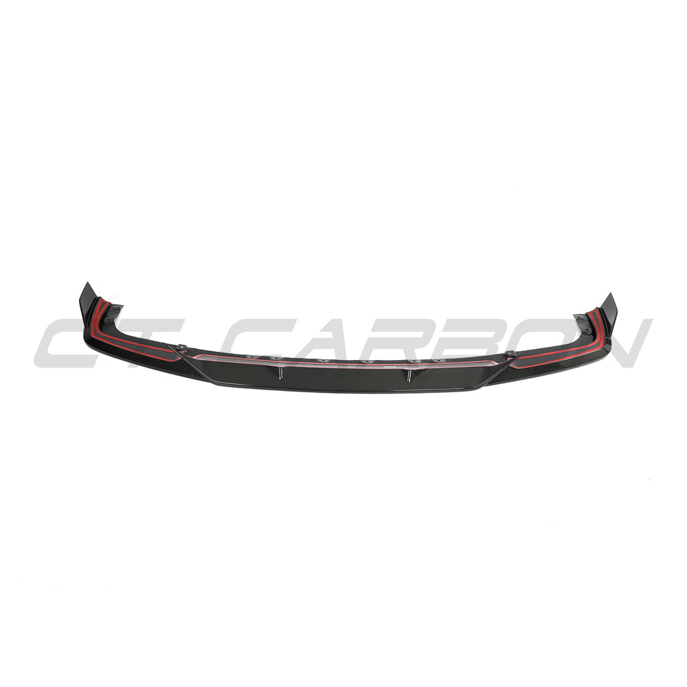 BMW F95 X5M 2019-2022 (PRE-LCI) CARBON FIBRE SPLITTER - CT DESIGN-Splitter-CT CARBON-CT Carbon - High-quality carbon fiber and gloss black aerodynamic parts for premium sports and luxury vehicles.