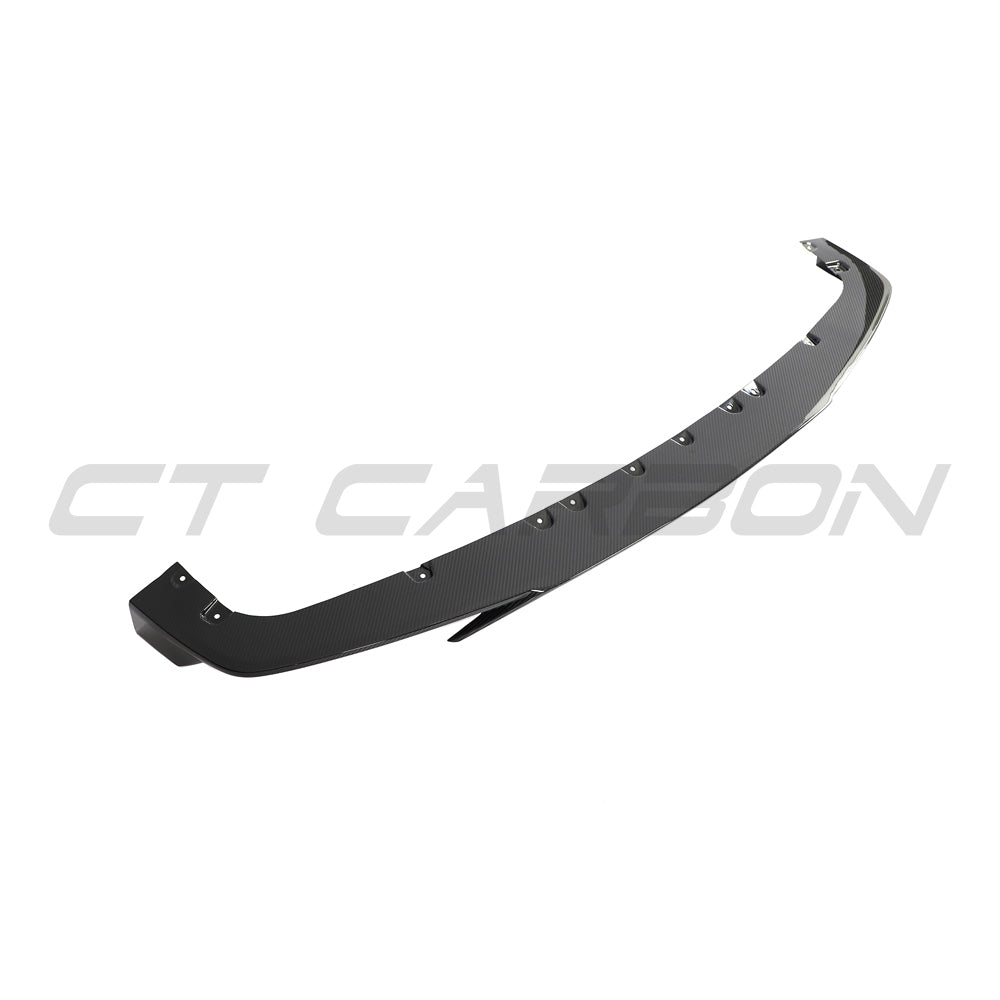 BMW F95 X5M 2019-2022 (PRE-LCI) CARBON FIBRE SPLITTER - CT DESIGN-Splitter-CT CARBON-CT Carbon - High-quality carbon fiber and gloss black aerodynamic parts for premium sports and luxury vehicles.